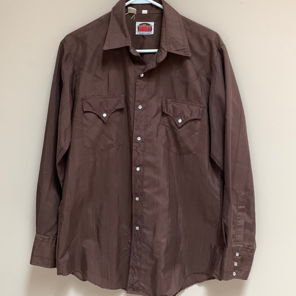 Vintage America Other - 🔥Vintage Miller Western Wear Pearl Snap Shirt Size L